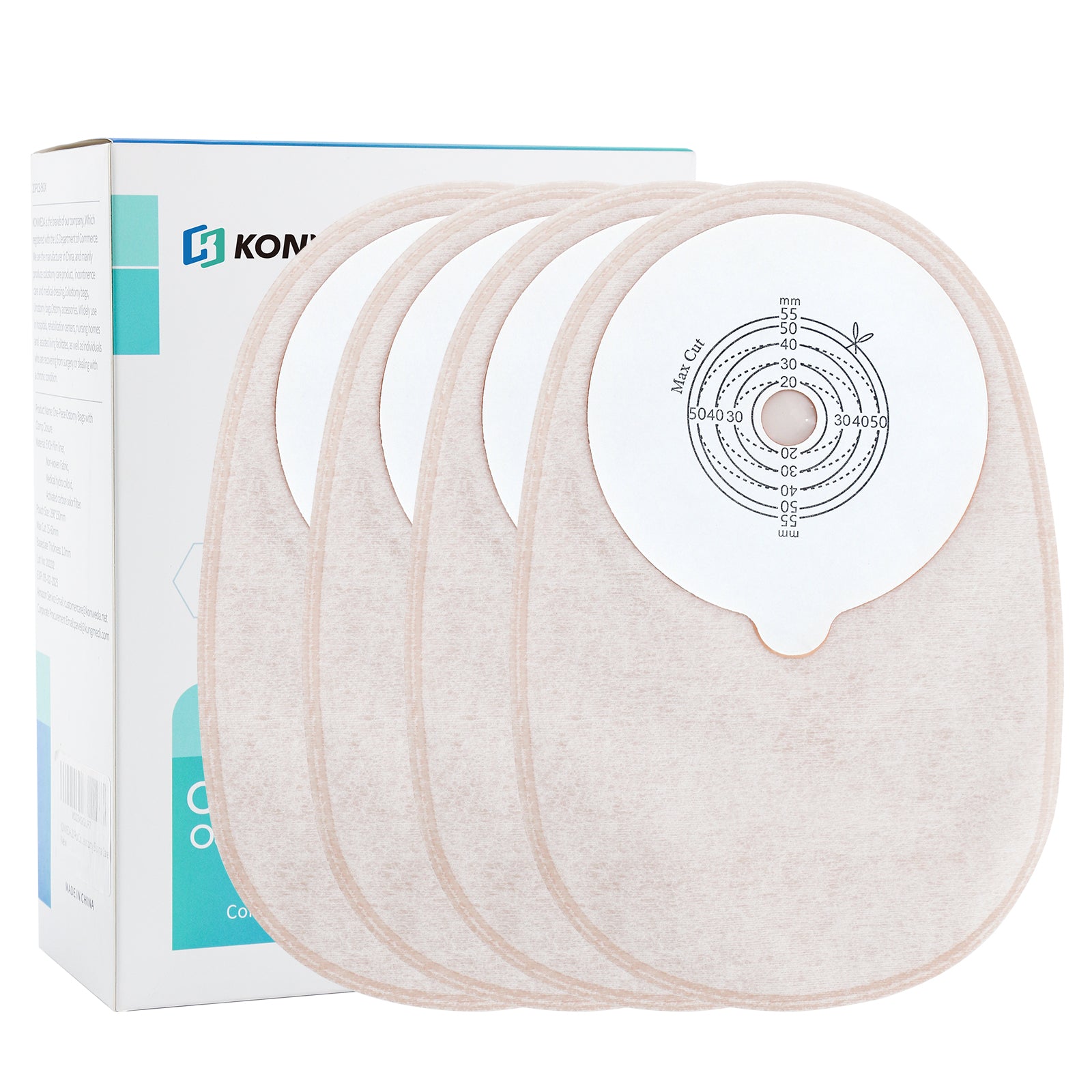 Disposable Ostomy Bags, One-Piece Closed Colostomy Pouch, 10 PCS ...