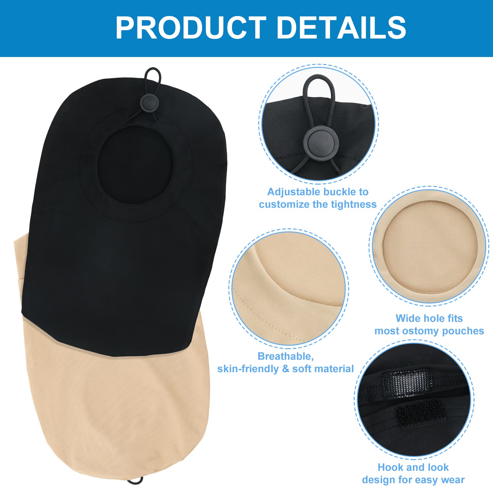 2 PCS Stretchy Colostomy Bag Cover, Lightweight Ostomy Bag Covers with –  KONWEDA MEDICAL