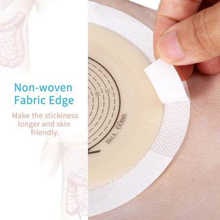 Colostomy Bags with Clamp Closure, One Piece Drainable Pouch, Cut-to-Fit (Pack of 10) - KONWEDA MEDICAL TBOB0001
